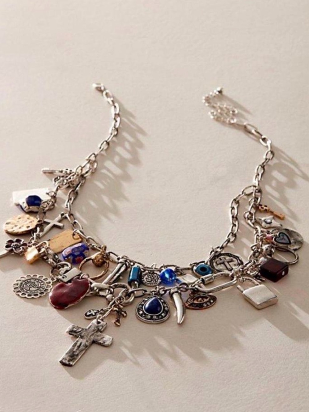 FREE PEOPLE cross my heart Maximilian charm necklace SOLD OUT!